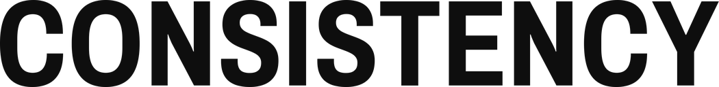 The word CONSISTENCY, set in small bold capitals, as stitched on the chest.